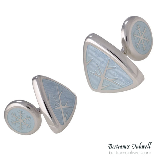 David Oscarson Winter Translucent Winter Blue Cufflinks