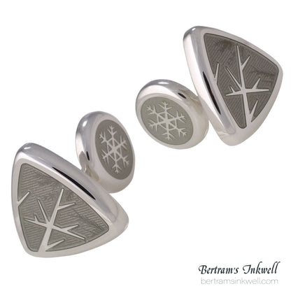 David Oscarson Winter Translucent Winter Grey Cufflinks