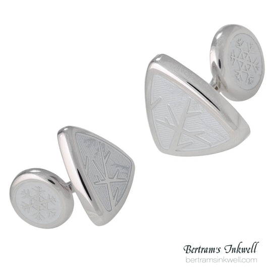 David Oscarson Winter Translucent Winter White Cufflinks