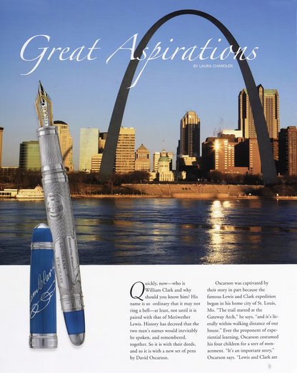 David Oscarson Lewis and Clark Sapphire Blue Fountain Pen