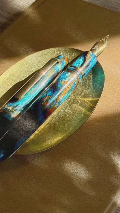Esterbrook x Bungubox Estie Kachofugetsu Kingfisher Fountain Pen