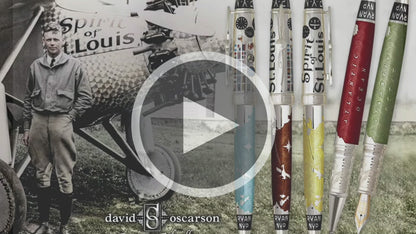 David Oscarson Spirit of St. Louis Rollerball - Charles Lindbergh Sky Blue