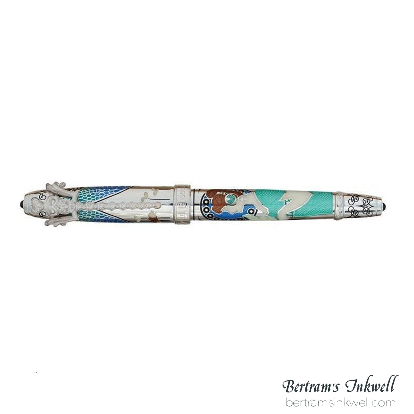 David Oscarson 25th Silver Anniversary Art Nouveau Eucalyptus Fountain Pen