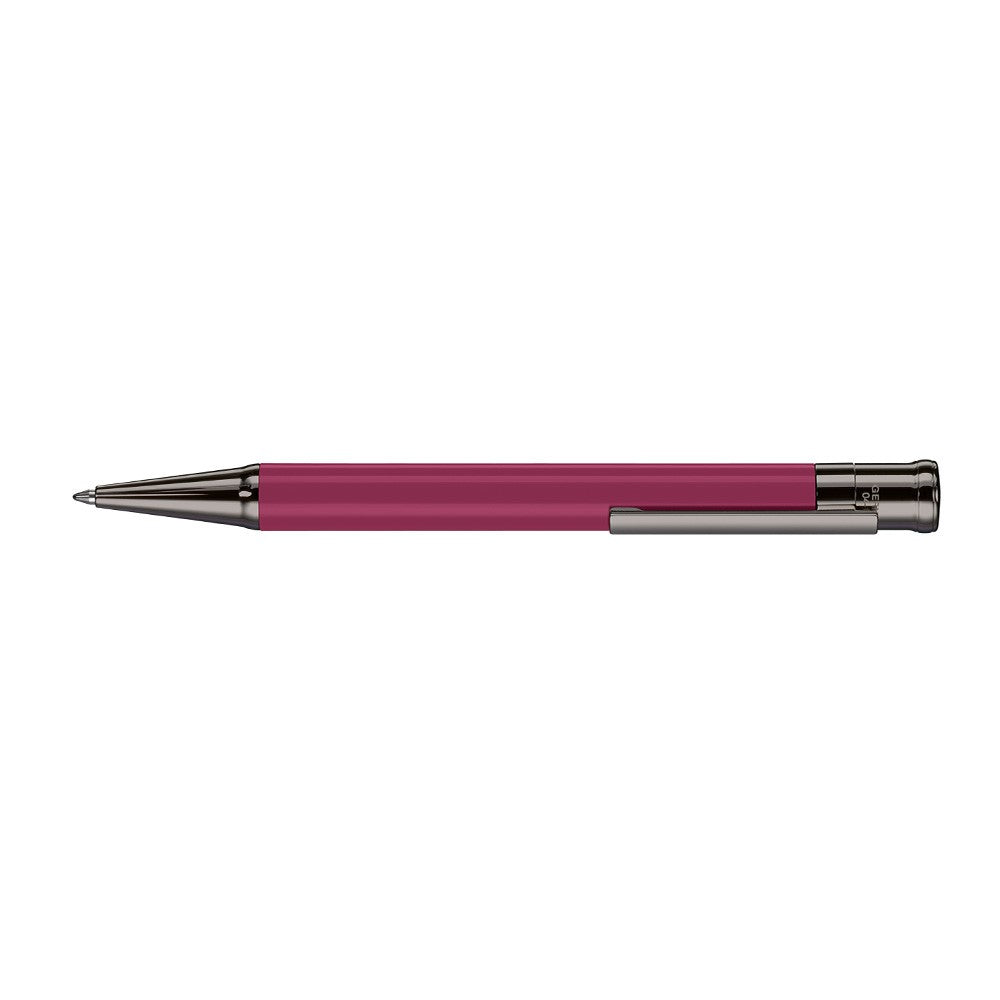 Otto Hutt Design 04 Shiny Carmine Rose Ruthenium Plated Ballpoint