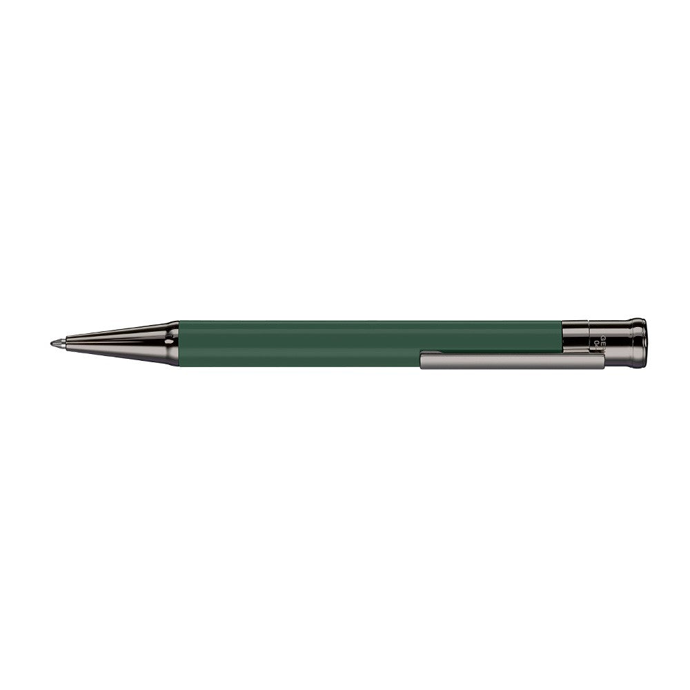 Otto Hutt Design 04 Shiny Sage Green Ruthenium Plated Ballpoint