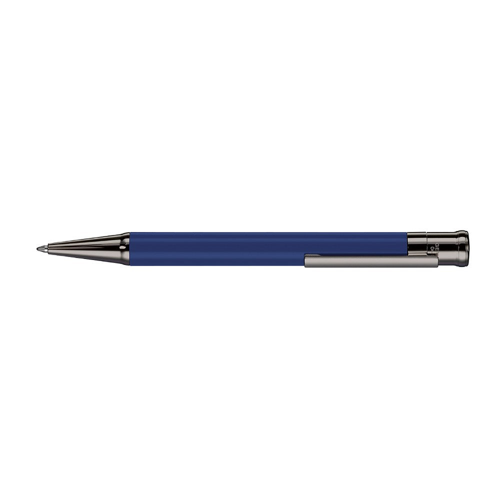 Otto Hutt Design 04 Shiny Cornflower Blue Ruthenium Plated Ballpoint