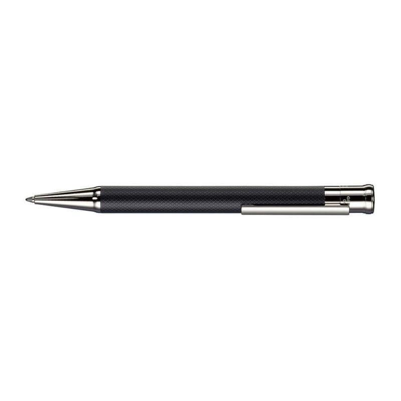 Otto Hutt Design 04 Black Checkered Platinum Plated Ballpoint