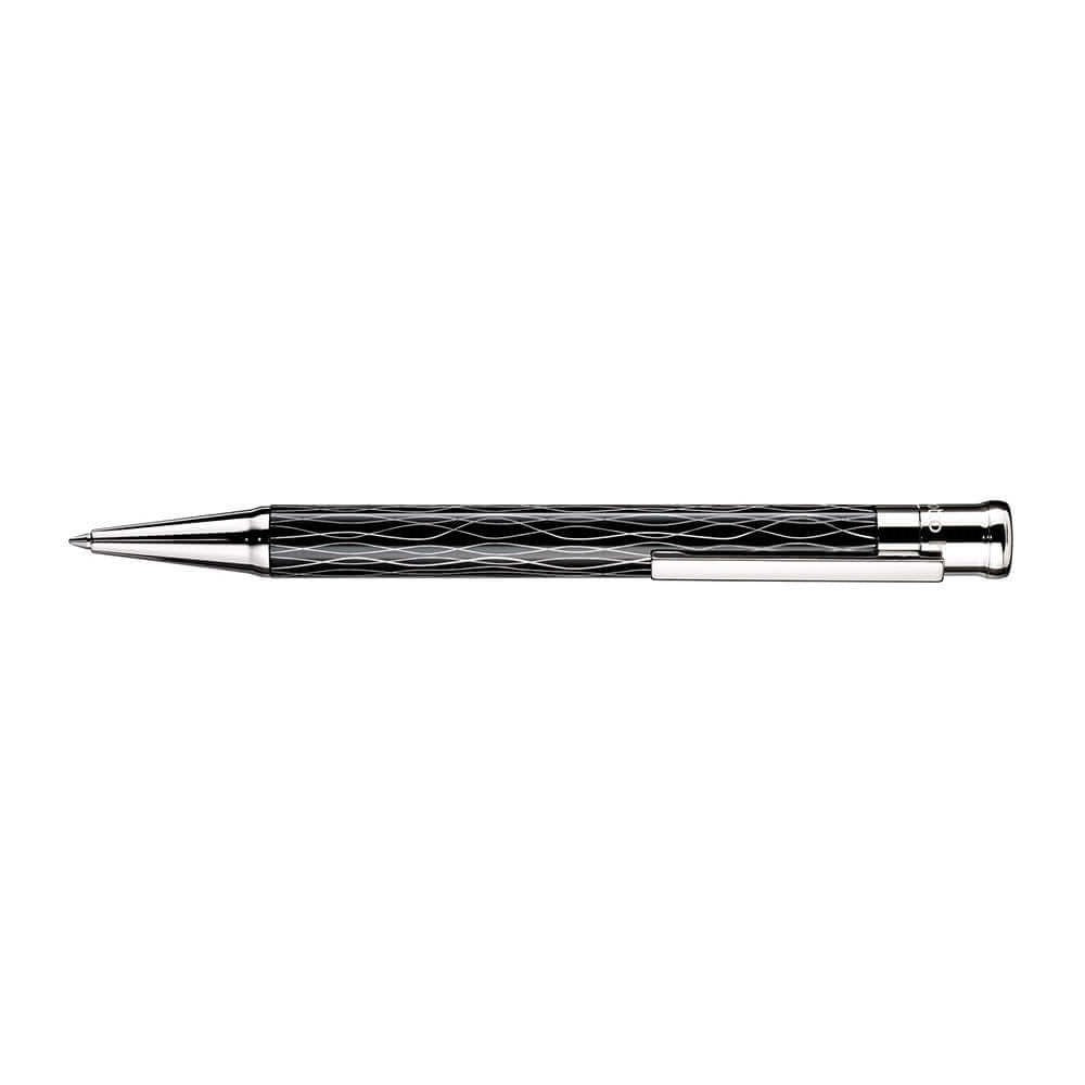 Otto Hutt Design 04 Wave Black Platinum Plated Ballpoint