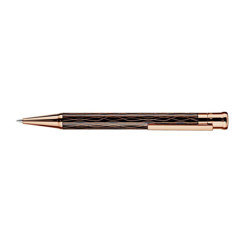 Otto Hutt Design 04 Wave Black Rose Gold Plated Mechanical Pencil