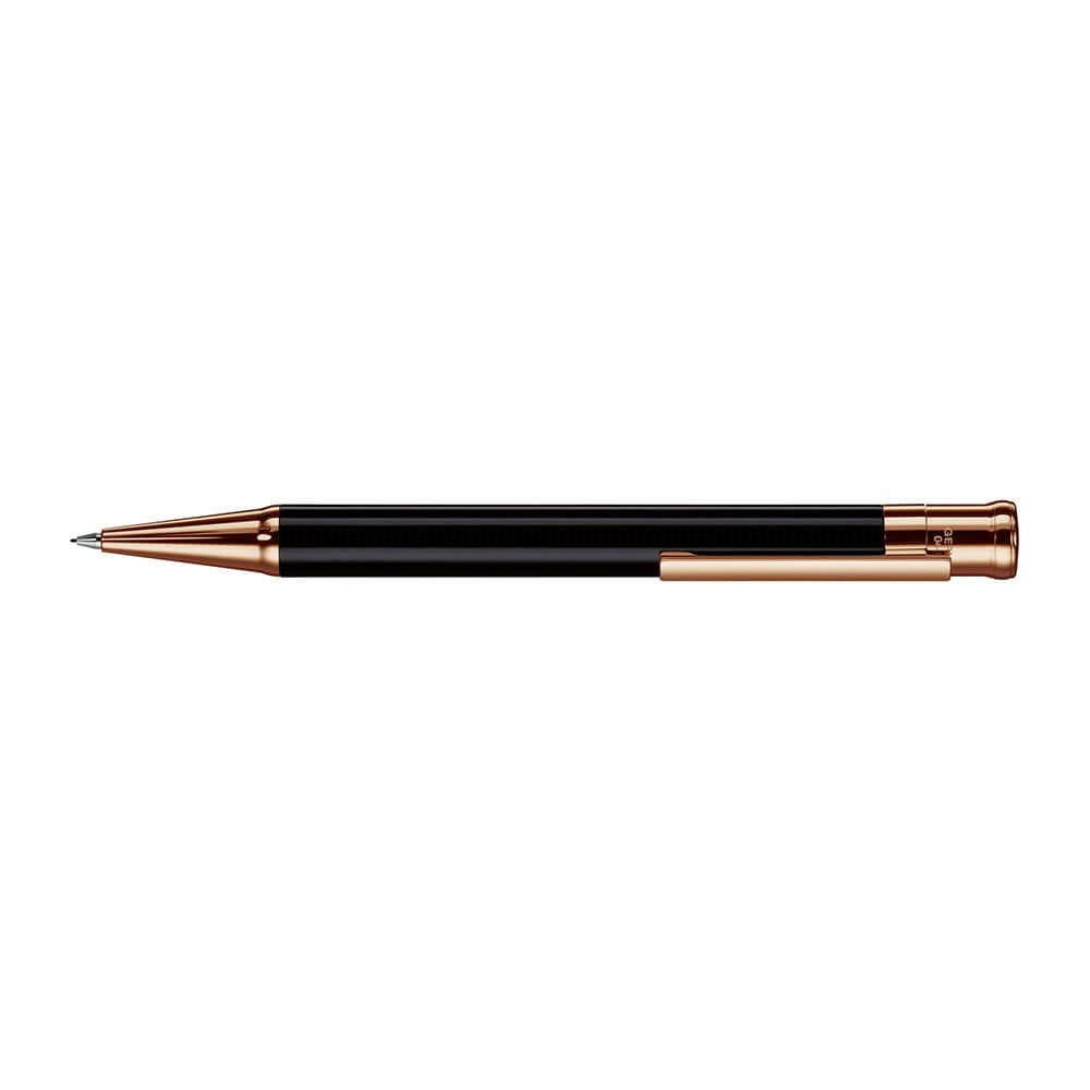 Otto Hutt Design 04 Shiny Black Rose Gold Plated Mechanical Pencil