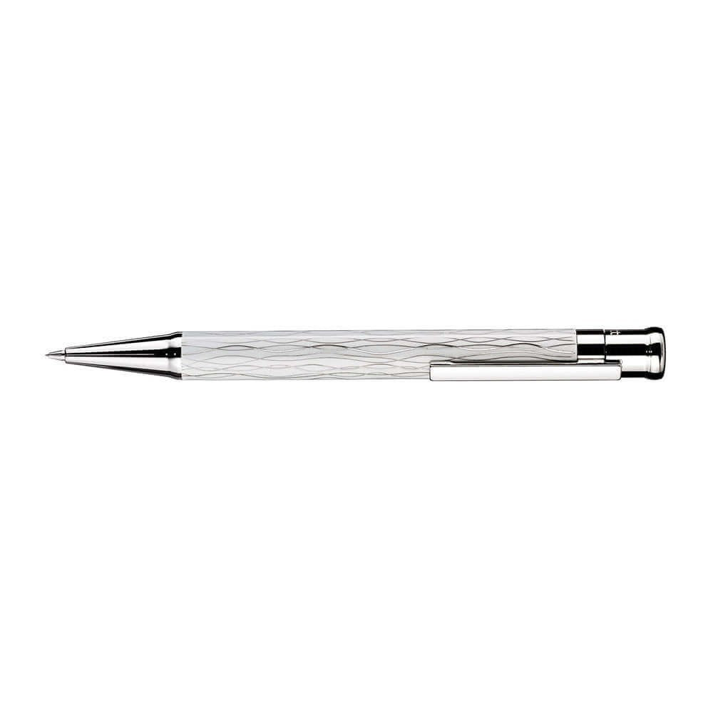 Otto Hutt Design 04 Wave White Platinum Plated Mechanical Pencil