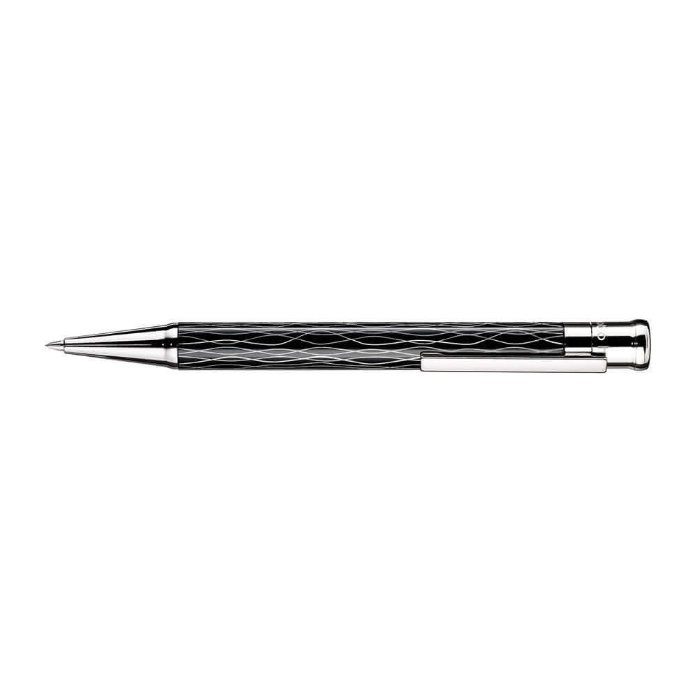 Otto Hutt Design 04 Wave Black Platinum Plated Mechanical Pencil