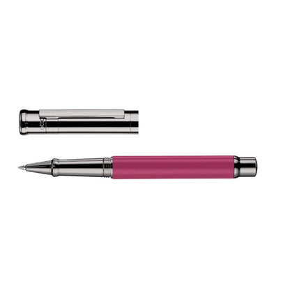 Otto Hutt Design 04 Shiny Carmine Rose Ruthenium Plated Rollerball