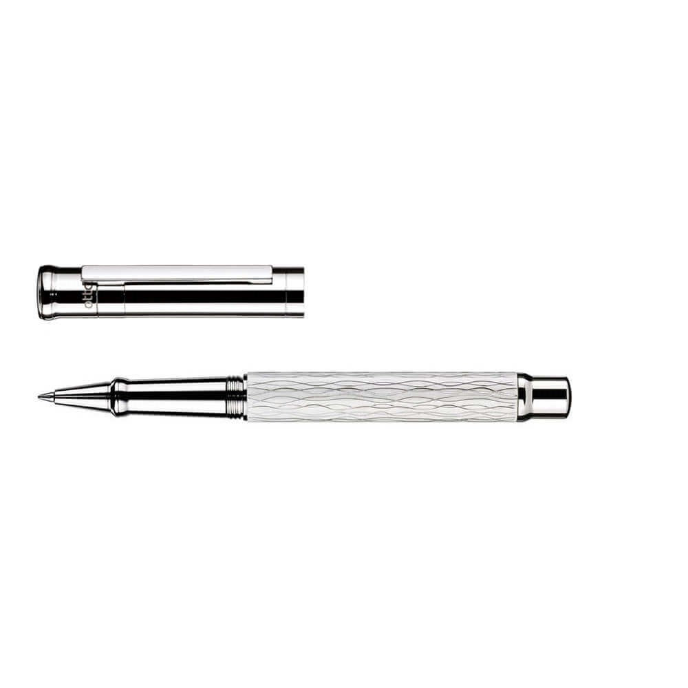 Otto Hutt Design 04 Wave White Platinum Plated Rollerball