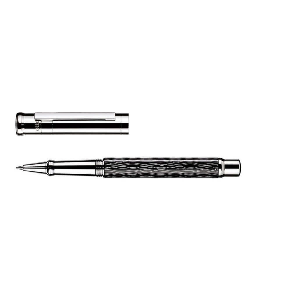 Otto Hutt Design 04 Wave Black Platinum Plated Rollerball