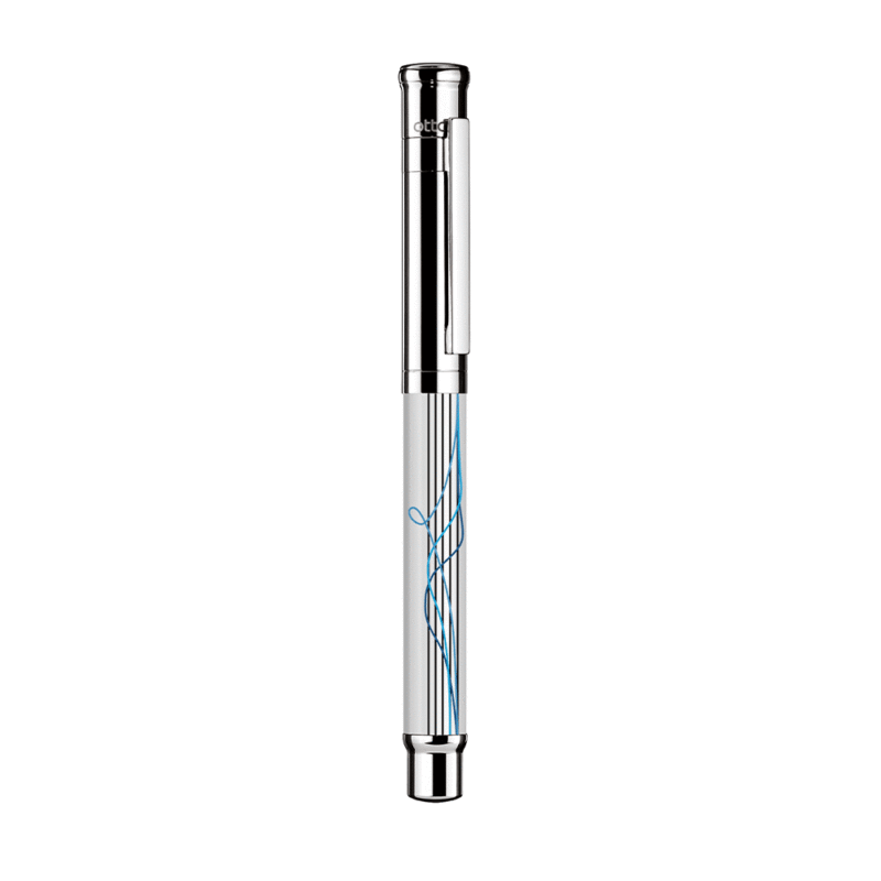 Otto Hutt Design 04 Scribble Platinum Plated Rollerball