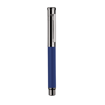 Otto Hutt Design 04 Shiny Cornflower Blue Ruthenium Plated Fountain Pen Steel Nib