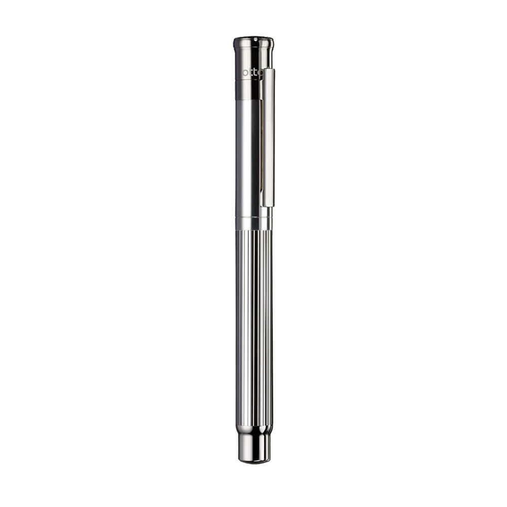 Otto Hutt Design 04 Sterling Silver Pinstripe Guilloche Rollerball