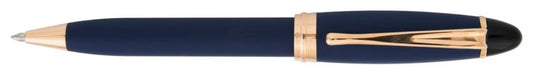 Aurora Ipsilon Satin Blue With Rose Gold Ballpoint