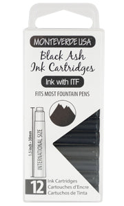 Monteverde Ink Cartridges Black Ash