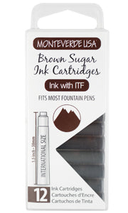 Monteverde Standard International Cartridges 12 Pack Brown Sugar