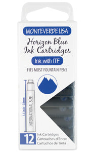 Monteverde Standard International Cartridges 12 Pack Horizon Blue