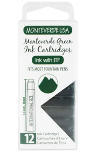 Monteverde Standard International Cartridges 12 Pack Monteverde Green