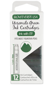 Monteverde Standard International Cartridges 12 Pack Yosemite Green