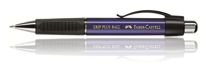 Faber Castell Design GRIP PLUS Ballpoint Pen Metallic Blue