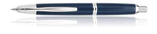 Pilot Vanishing Point Rhodium Accents Blue Carbonesque Fountain Pen