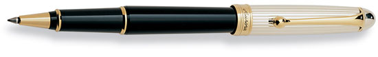 Aurora 88 Sterling Silver Cap with Black Barrel Rollerball