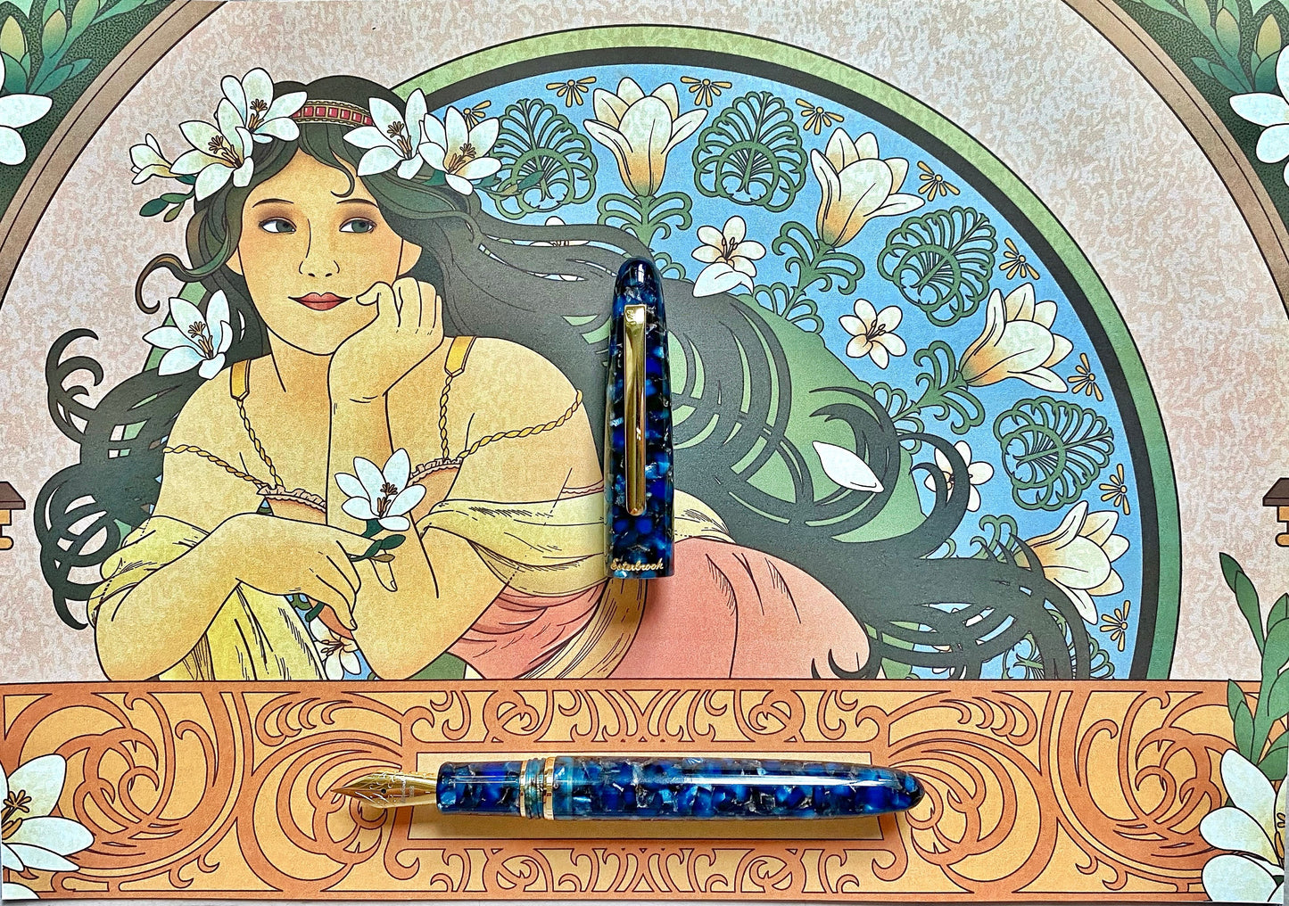 Esterbrook Estie Oversize Nouveau Bleu Gold Trim Fountain Pen