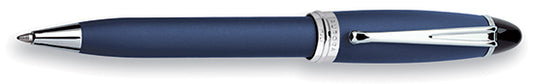 Aurora Ipsilon Satin Blue With Chrome Ballpoint