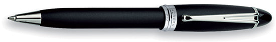 Aurora Ipsilon Satin Black With Chrome Ballpoint