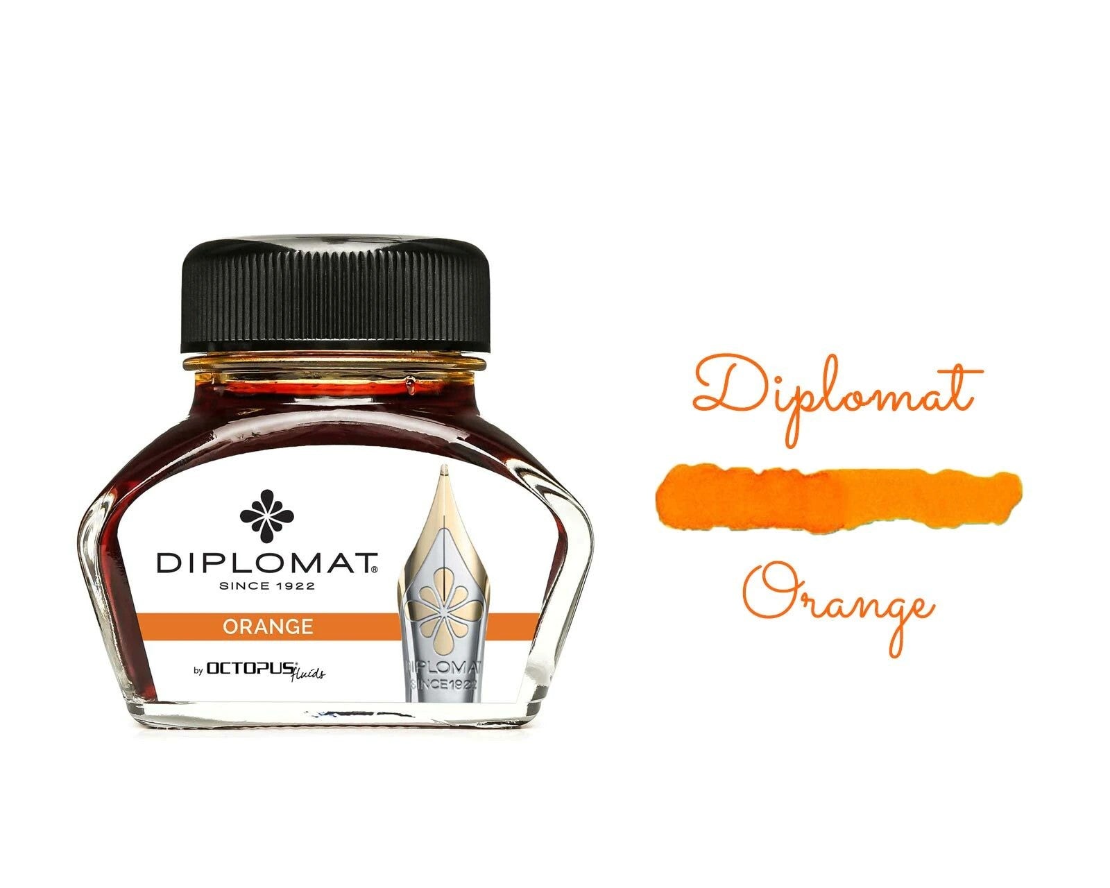 Diplomat Bottled Ink Orange 30mL