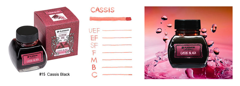 Platinum Premium Bottled Ink Cassis Black