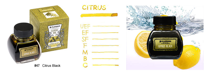 Platinum Premium Bottled Ink Citrus Black