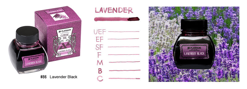 Platinum Premium Bottled Ink Lavender Black