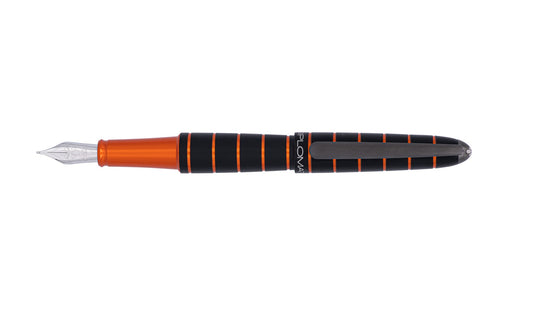 Diplomat Elox Ring Black/Orange Fountain Pen Steel Nib
