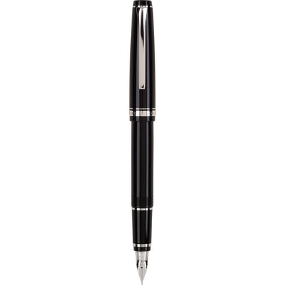 Pilot Falcon Black with Rhodium Plated Trim Fountain Pen