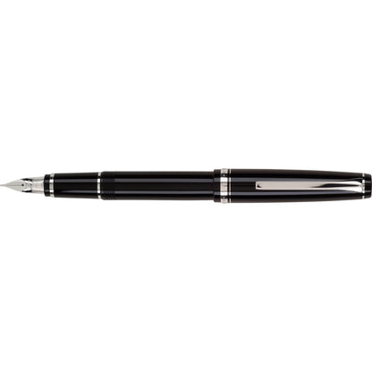 Pilot Falcon Black with Rhodium Plated Trim Fountain Pen