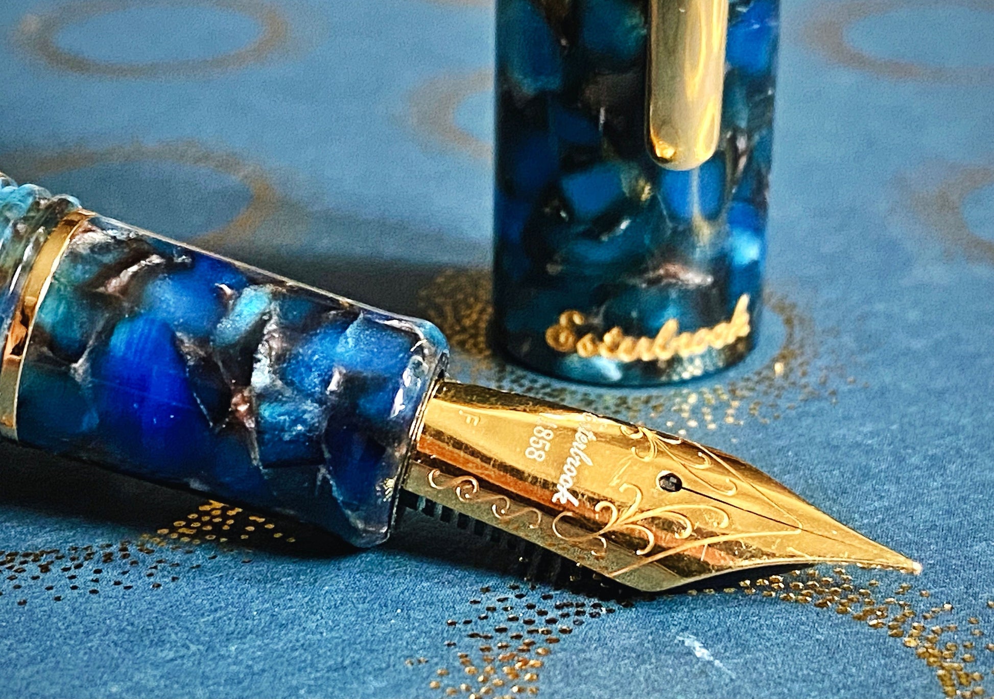 Esterbrook Estie Oversize Nouveau Bleu Gold Trim Fountain Pen