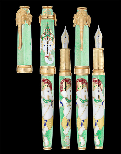 David Oscarson Lord Ganesha Mint Green Fountain Pen