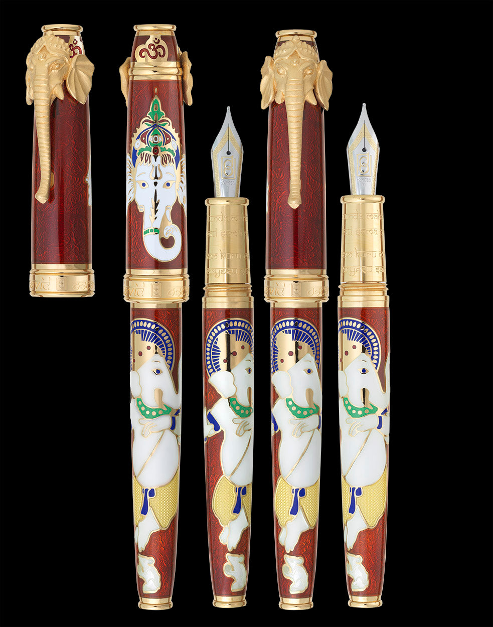 David Oscarson Lord Ganesha Ruby Red Fountain Pen