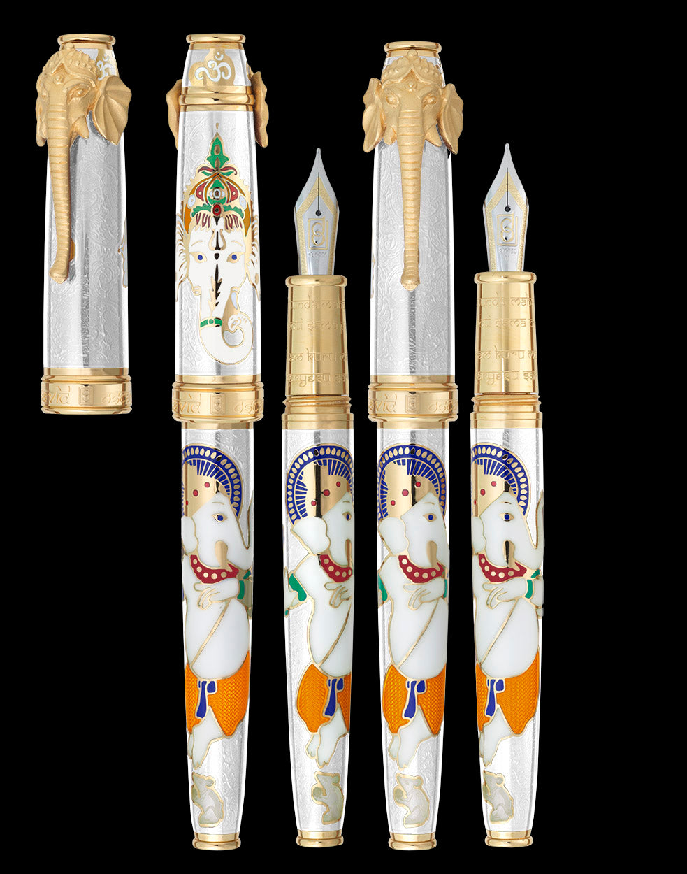 David Oscarson Lord Ganesha White Fountain Pen