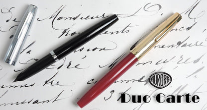 Aurora Duo Carte Gold Fountain Pen