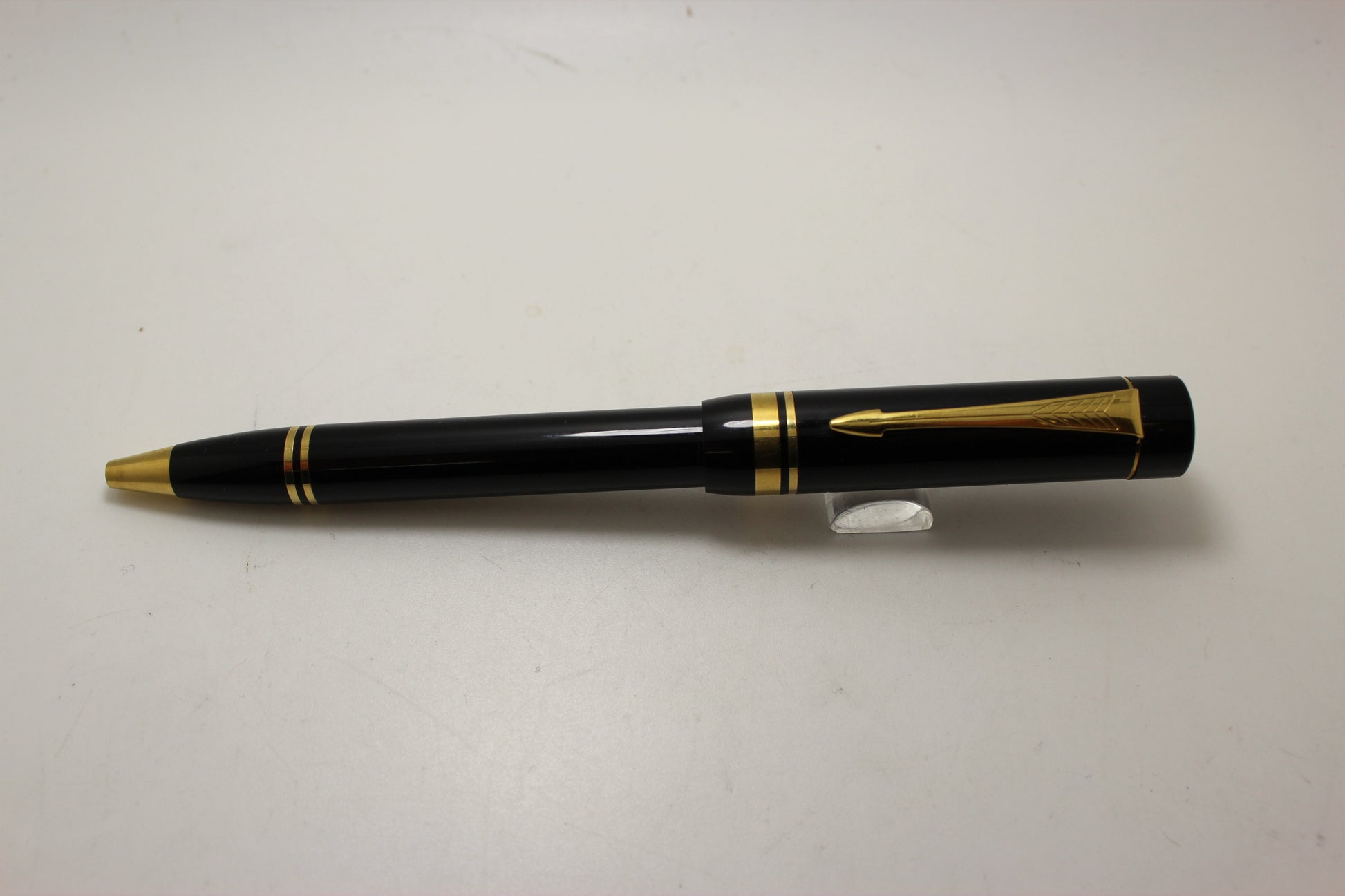 Parker Duofold Cap Actuated Black Ballpoint Pen