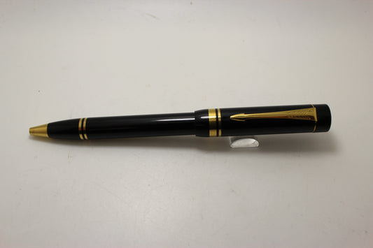 Parker Duofold Cap Actuated Black Ballpoint Pen