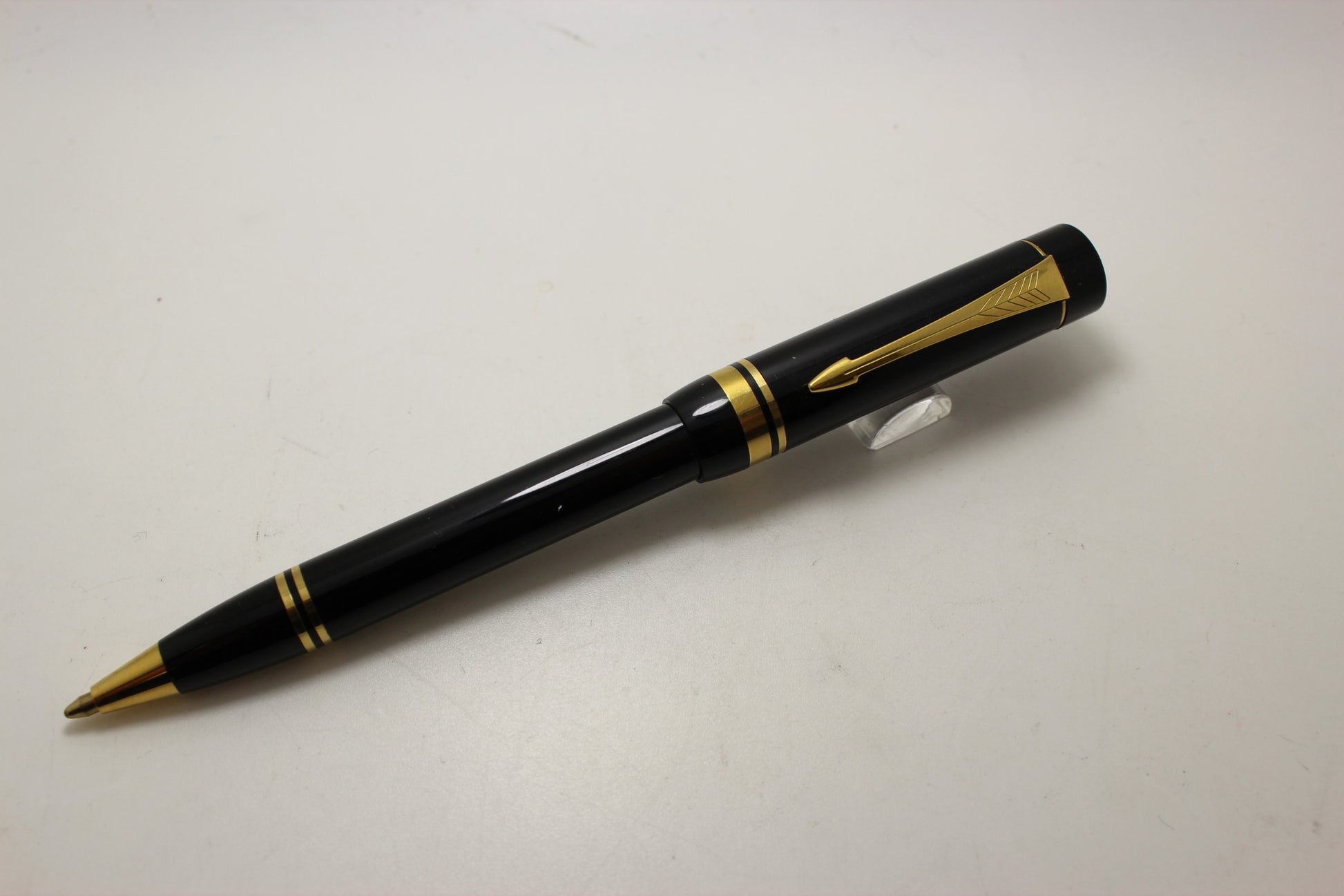 Parker Duofold Cap Actuated Black Ballpoint Pen