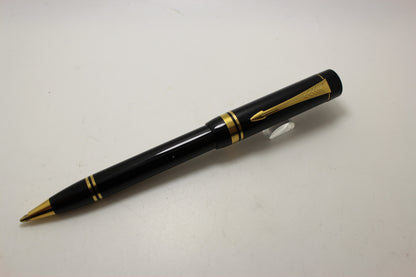Parker Duofold Cap Actuated Black Ballpoint Pen